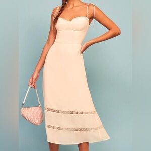 Reformation Ronan ivory dress
